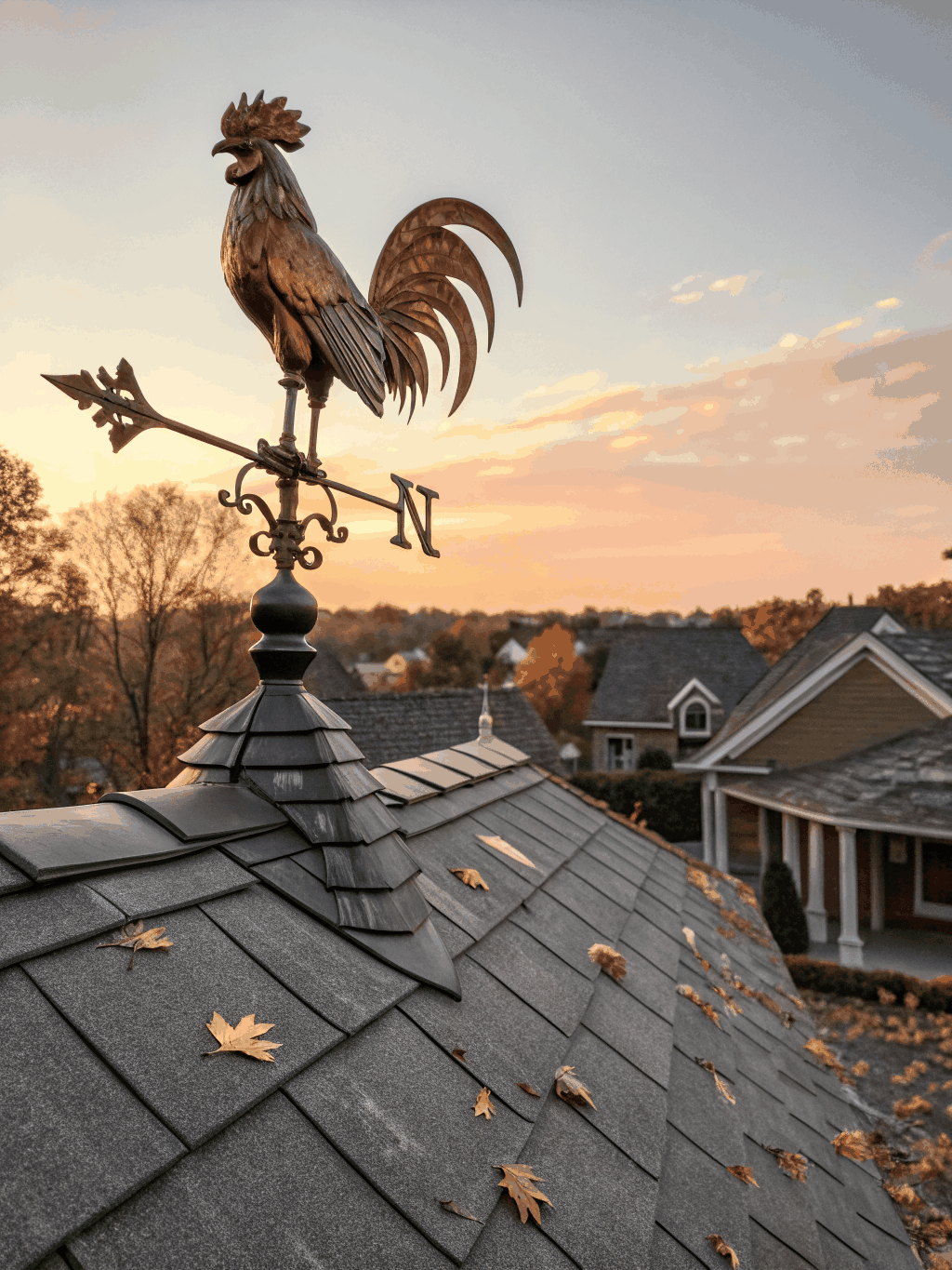 Handcrafted custom cupola on post frame metal roof ridge
