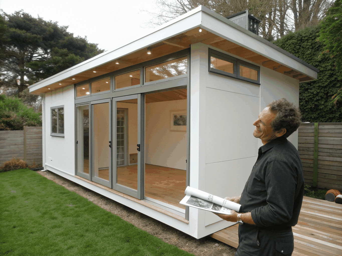 Suburban custom post frame hobby workshop and guest quarters